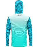 Camisa de Pesca TucunaFish Blue Hunter com Capuz+Bandana e Proteção UV50+